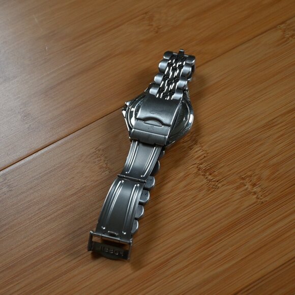 VTG 1998 Men's Fossil "Blue" Water Resistant Stainless Steel Watch - Picture 7 of 16